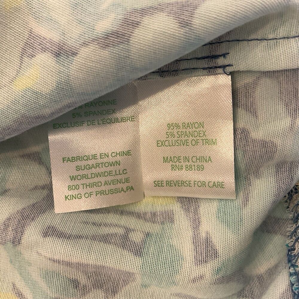 Lilly Pulitzerโ Kelby Stretch Shift Dress Blue Green Midnight Cove Print Size 6 - Picture 7 of 9